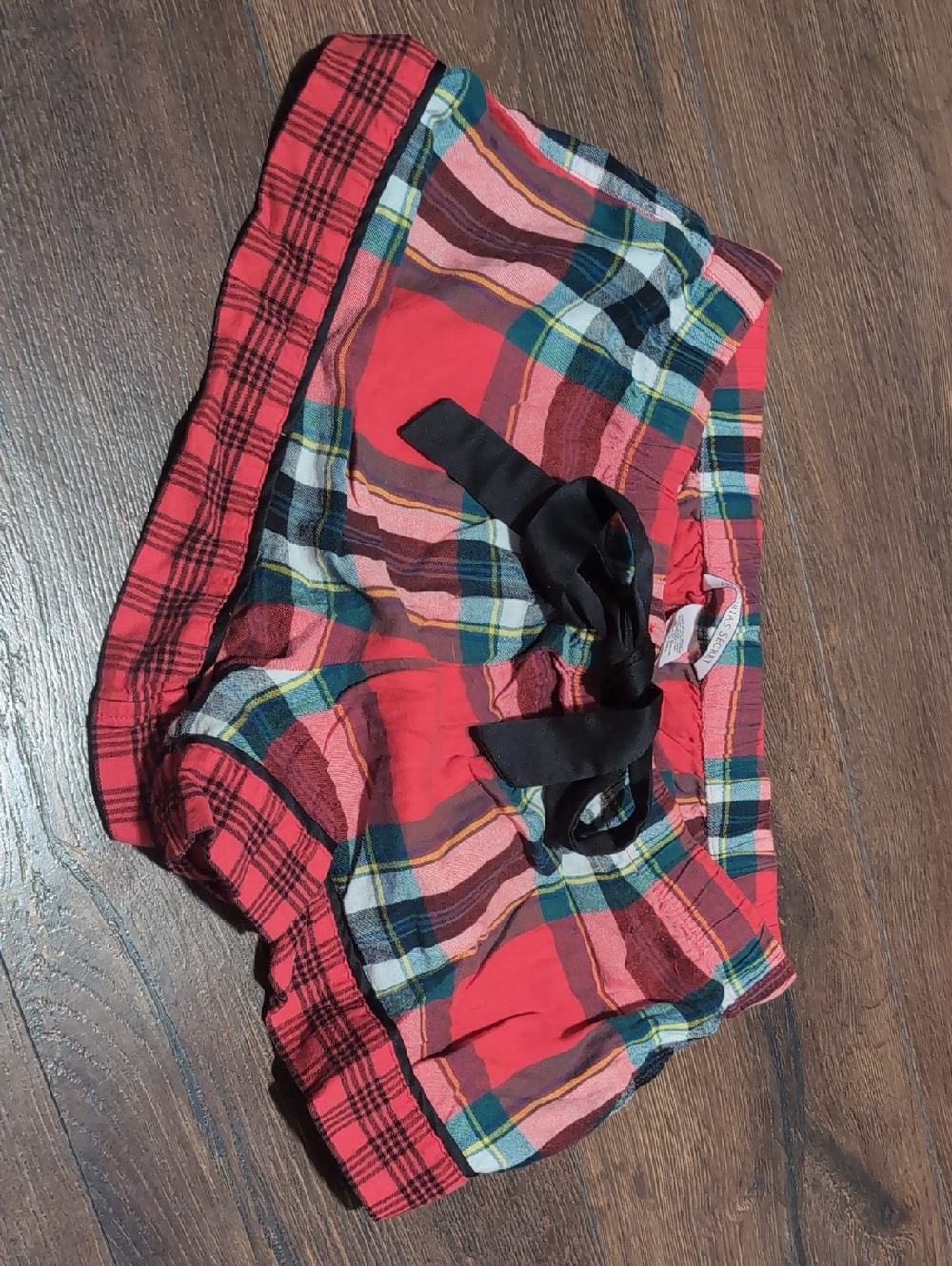 Victoria's Secret Red Pink Plaid Sleep Shorts